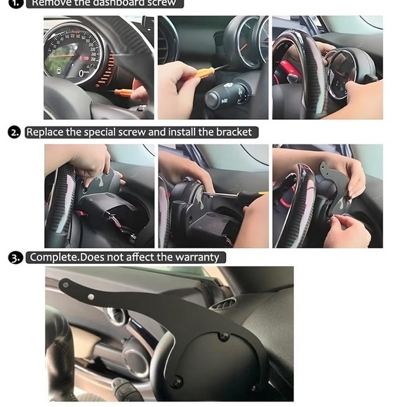 Union Jack Dashboard Phone Mount for Mini Cooper R55 R56 R57 R60 R61 Gray Flag - Picture 3 of 4